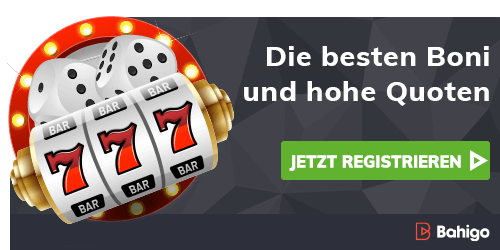 Spielautomat Banner mit hohen Quoten und Registrieren Button
