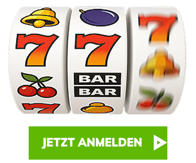 Drehende Slot Walzen mit Anmelden Button